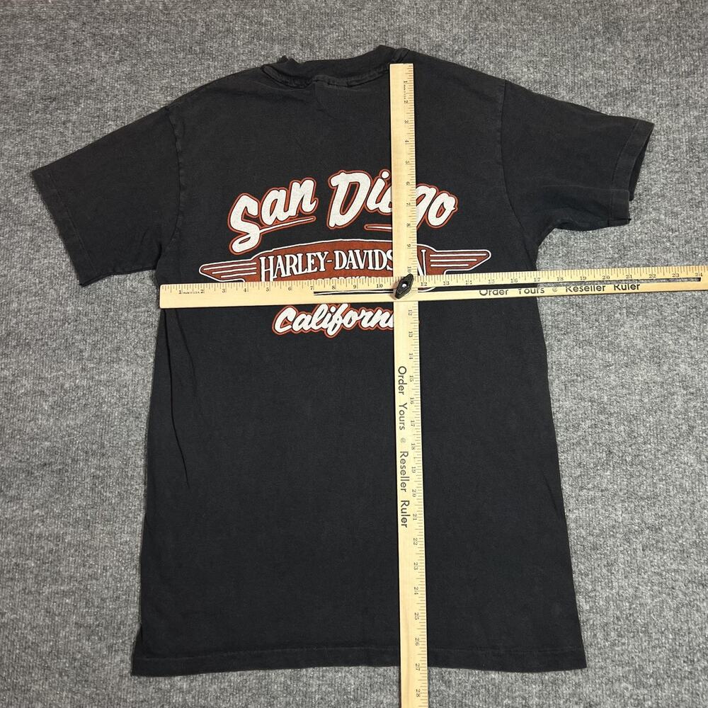 Vintage Hanes Harley-Davidson Shirt Mens Medium Black Milwaukee Iron Eagle 1984 - Picture 8 of 10
